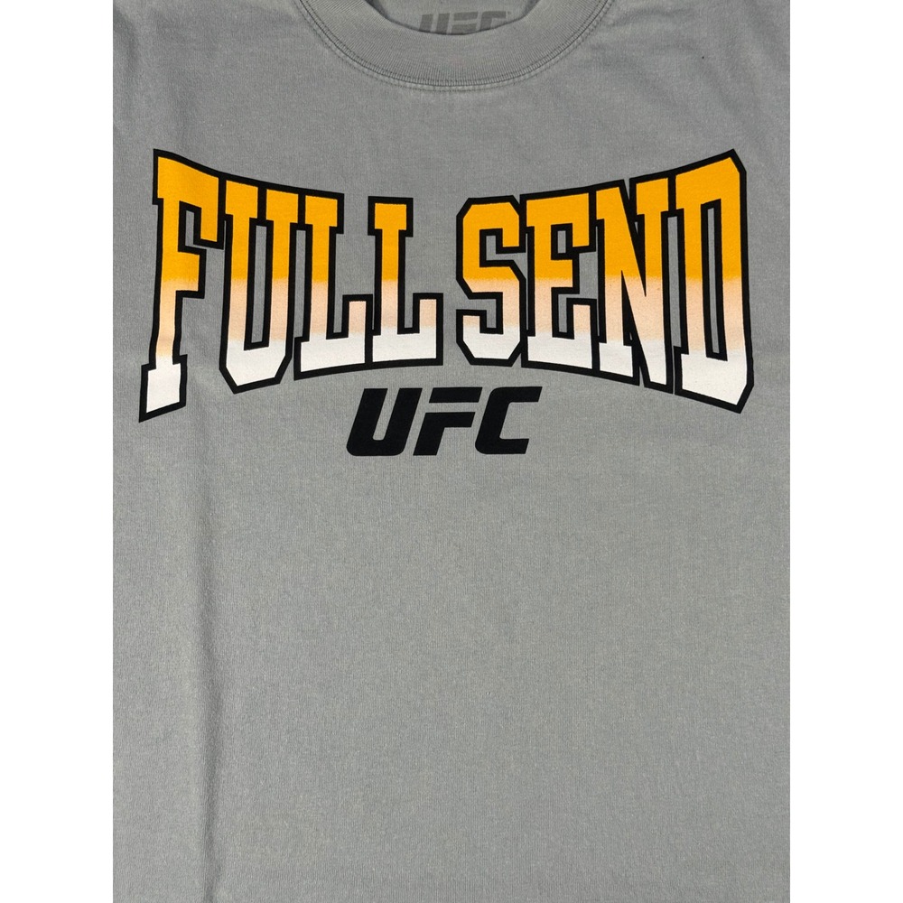 Full Send UFC T Shirt Mens Small Gray Heavy Weight Cotton Nelk Boys Graphic Tee
